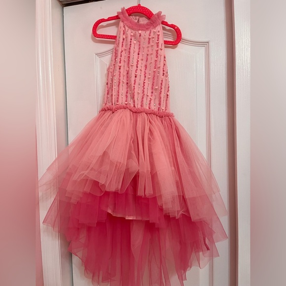 Pink Sleeveless Kids Dress - Picture 5 of 9